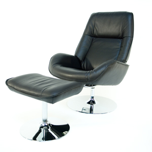 Kebe Roma Recliner and Stool
